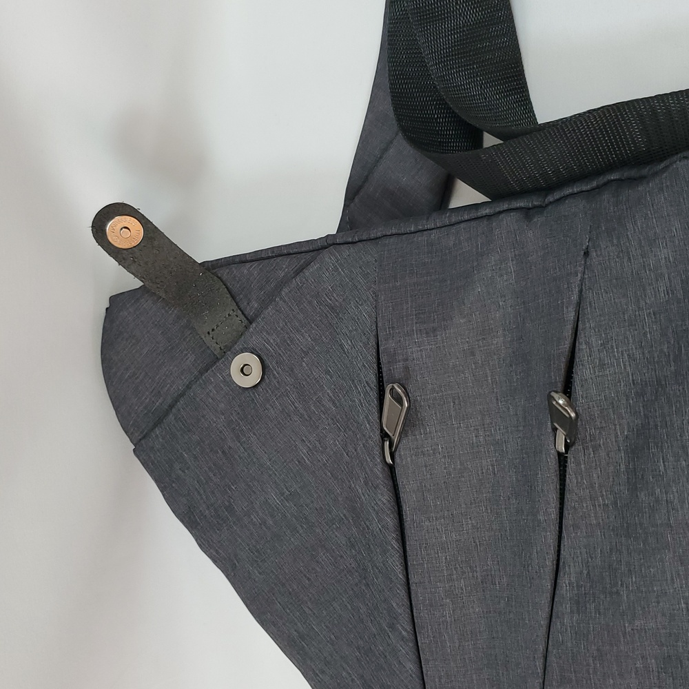 Anti Theft Travel Bag, Crossbody Bag, Unisex ~ Gray - Picture 13 of 16